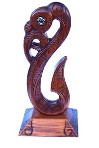 Internet only: Large Maori Fish Hook Trophy