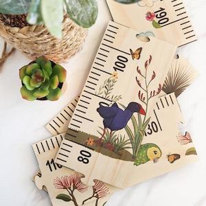 Gorgeous NZ Birds and Flowers Height Chart