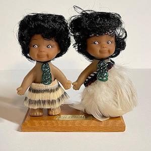 Cute Boxed Set Maori Male and Female Dolls