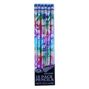 Pack of 12 NZ Icons Pencils with Erasers