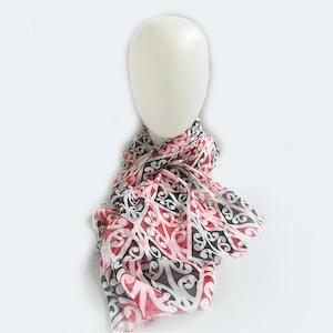 Internet only: Lovely Red White and Black Maori Kowhaiwhai Scarf