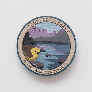 Routeburn Track Great Walk and Mohua Yellowhead Pinback Badge