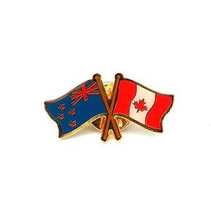 Internet only: NZ and Canada Crossed Flags Badge