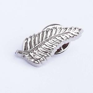 Silver Fern Pinback Badge