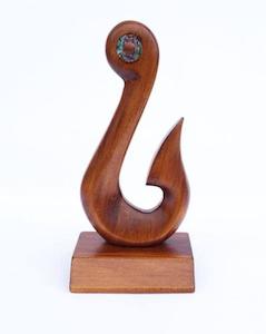 Simple NZ Maori Fish Hook Trophy