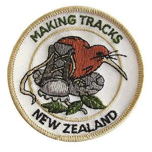 Internet only: Making Tracks New Zealand Hiking Iron On Patch