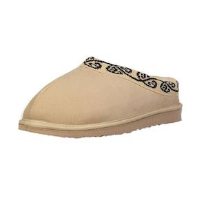 NZ Sheepskin Scuffs with Maori Koru Trim