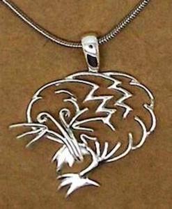 Internet only: Sterling Silver NZ Kiwi Bird Necklace