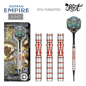 Roman Empire Juno Soft Tip Dart Set-90% Tungsten Barrels