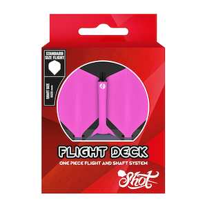 Flight Deck-One Piece Dart Flight and Shaft System-Pink