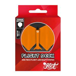 Flight Deck-One Piece Dart Flight and Shaft System-Orange