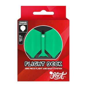 Flight Deck-One Piece Dart Flight and Shaft System-Green