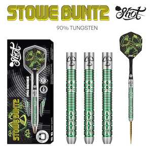 Pro Series-Stowe Buntz 2 Steel Tip Dart Set-90% Tungsten Barrels