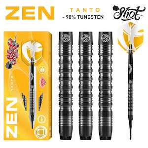 Zen Tanto Soft Tip Dart Set-90% Tungsten Barrels