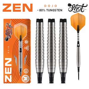 Zen Dojo Soft Tip Dart Set-80% Tungsten Barrels