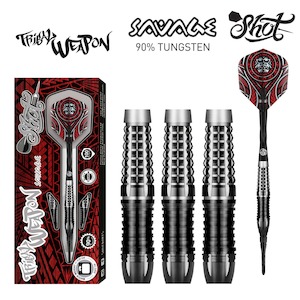 E20: Tribal Weapon Savage Soft Tip Dart Set-90% Tungsten Barrels