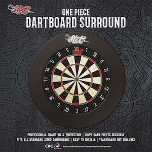 One Piece Dartboard Surround-Black