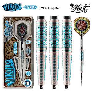 Viking Drakkar Steel Tip Dart Set-90% Tungsten Barrels