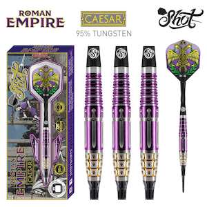 Roman Empire Caesar Soft Tip Dart Set-95% Tungsten Barrels