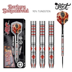 Shot Pro Series-Barbora Hospodářská Steel Tip Dart Set-90% Tungsten Barrels