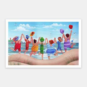 Beach Party Rainbow Scene - 1000 Piece Jigsaw Puzzle