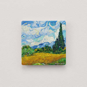 Wheat Field with Cypresses - 16pcs Jigsaw Puzzle Magnet