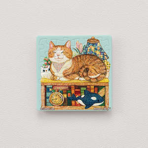 Ginger Cat - 16pcs Jigsaw Puzzle Magnet