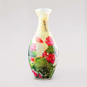 Puzzle Vases: Carp with Lotus - 3D Puzzle Vase Jigsaw Puzzle