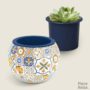 Retro Tiles - Flower Pot Jigsaw Puzzle