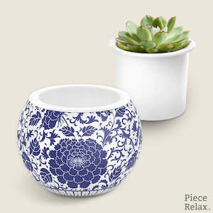 Oriental Floral Ornament - Flower Pot Jigsaw Puzzle