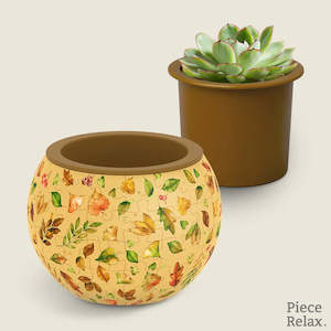 Elegant Green - Flower Pot Jigsaw Puzzle