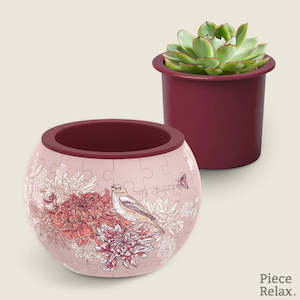 3d Puzzles: Singing Birds and Flowers - Flower Pot Jigsaw Puzzle