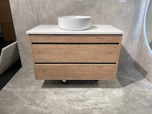 Abode Vanity Stone Top 900 mm French oak