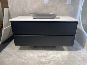 clearance: Abode Vanity Stone Top 1200 mm Black Wilderness