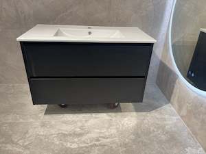 clearance: Dew Vanity Standard Top 900mm Black Wilderness