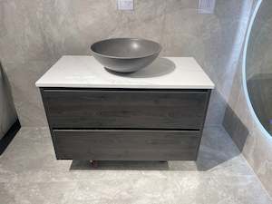 Clearance: Abode Vanity Stone Top 900mm Fumed Oak