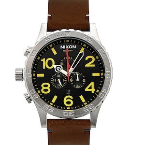 Nixon 51-30 Chrono Black Dial Brown Leather Men's Watch A124-019