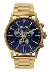 Nixon Sentry Chronograph Blue Sunray Dial Men's Watch A386-1922