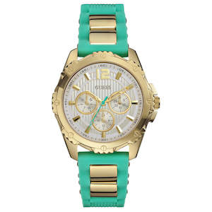 Guess Turquoise Silicone Strap Women's Watch W0325L4