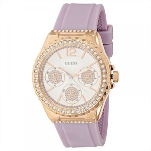 Guess Starlight Purple Silicon Strap Women's Watch W0846L6