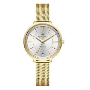 BEVERLY HILLS POLO CLUB Women’s Gold Mesh Strap Watch – BP3312X.130