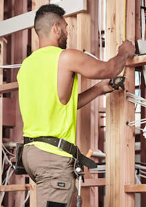 Tees: Mens Hi Vis Sleeveless Tee XS / Yellow