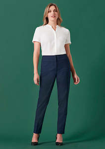 Biz Corporates Pants: Womens Renew Mid-Waist Slim Leg Pant RGP405L 6 / Navy Dusk