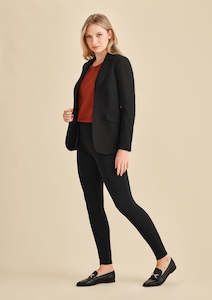 Biz Corporates Pants: Womens Scuba Ponte High-rise Pull-on Corporate Legging RGP303L XXS / Black