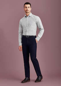 Biz Corporates Pants: Mens Siena Slim Fit Flat Front Pant (Stout) 70716S 122S / Marine