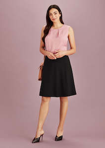 Biz Corporates Dresses: Womens Siena Bandless Flared Skirt 20718 6 / Marine