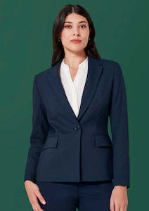 Womens Renew Single Button Mid Length Jacket RJ401L 8 / Navy Dusk