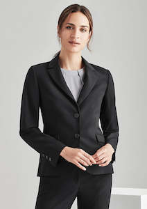 Womens Comfort Wool Stretch 2 Button Mid Length Jacket 64019 8 / Charcoal