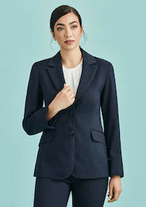 Biz Corporates Jackets: Womens Cool Stretch Longline Jacket 60112 26 / Charcoal