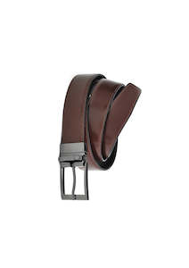 Mens Leather Reversible Belt 99300 97 / Black/Brown